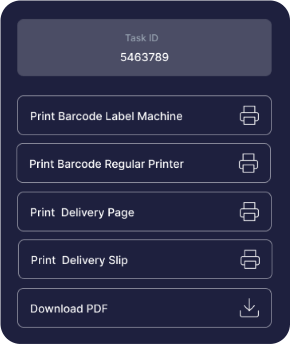 print label modal